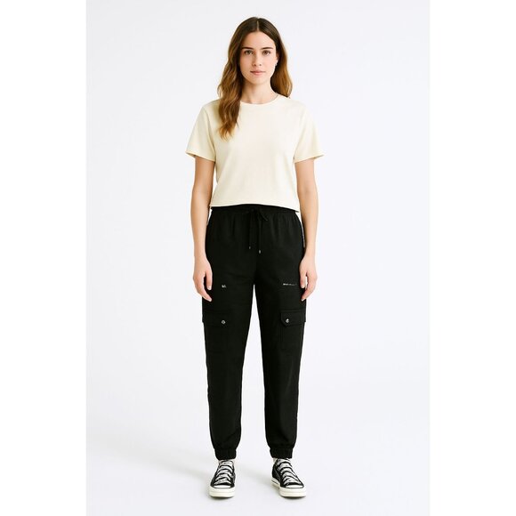 Banana Republic Black Tencel Joggers Pants Women Size S - Picture 2 of 12